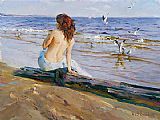 Beauty Canvas Paintings - Beauty on the Shore